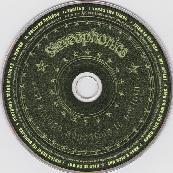 Stereophonics - Just Enough Education To Perform - Used CD image 3