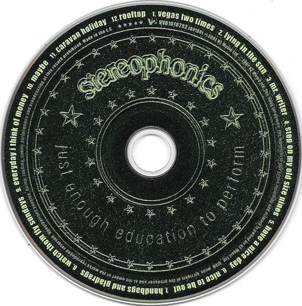 Stereophonics - Just Enough Education To Perform - Used CD image 5