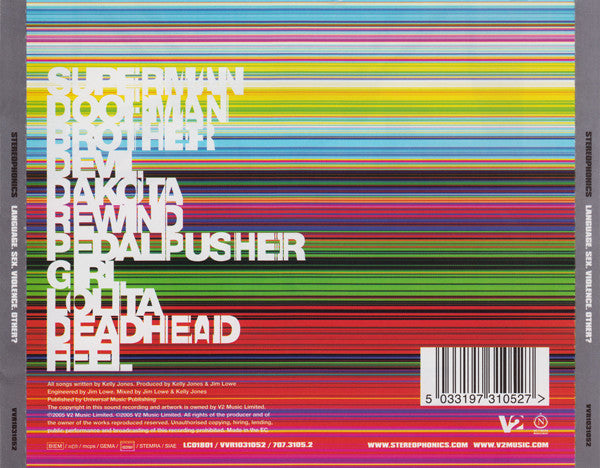 Stereophonics - Language.Sex.Violence.Other? - Used CD image 7