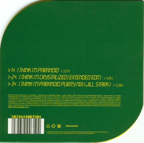 Garbage - I Think I'm Paranoid - Used CD image 2