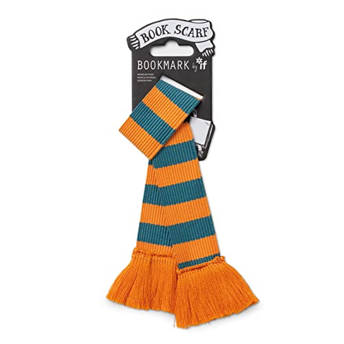 Book Scarf Bookmark - Teal & Orange - Non-book item