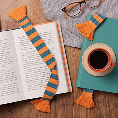 Book Scarf Bookmark - Teal & Orange - Non-book item image 3