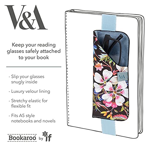 V & A Bookaroo Glasses Case Kilburn Black Floral - Non-book item image 2