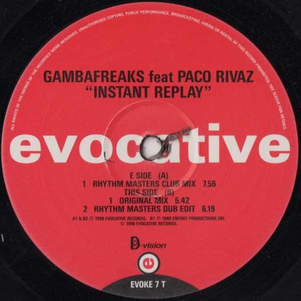 Gambafreaks - Instant Replay - Used Vinyl Record 12" image 1
