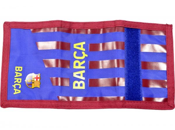 FC Barcelona - Stripe Wallet - Men's Wallet - Approx 12cm x 8cm closed image 3