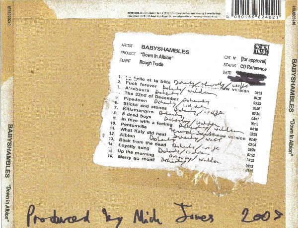 Babyshambles - Down In Albion - Used CD image 8