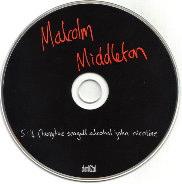 MALCOLM MIDDLETON - 5.14 FLUOXYTINE SEAGULL ALCOHOL - CD ALBUM image 3
