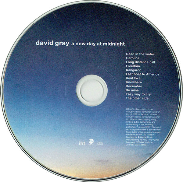 David Gray - A New Day At Midnight - Used CD image 3