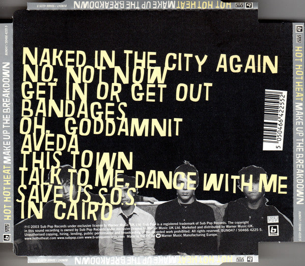 Hot Hot Heat - Make Up The Breakdown - Used CD image 7