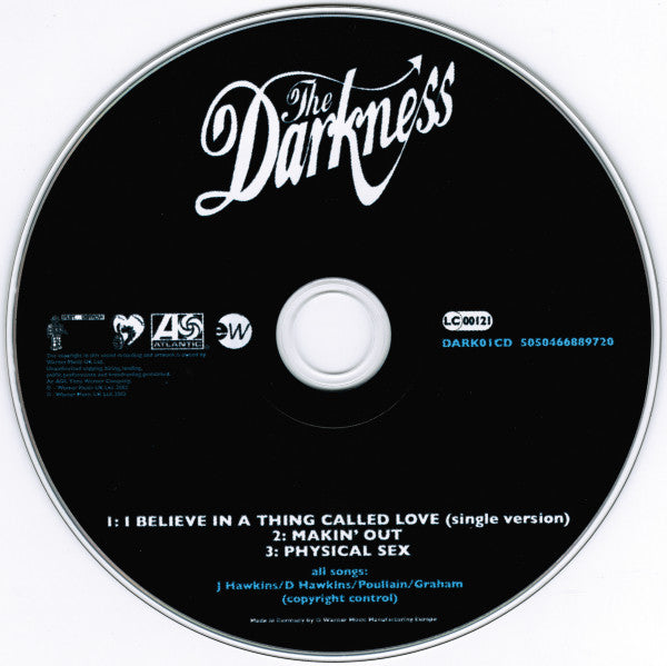 Darkness - I Believe In A Thing Called Love - Used CD image 4