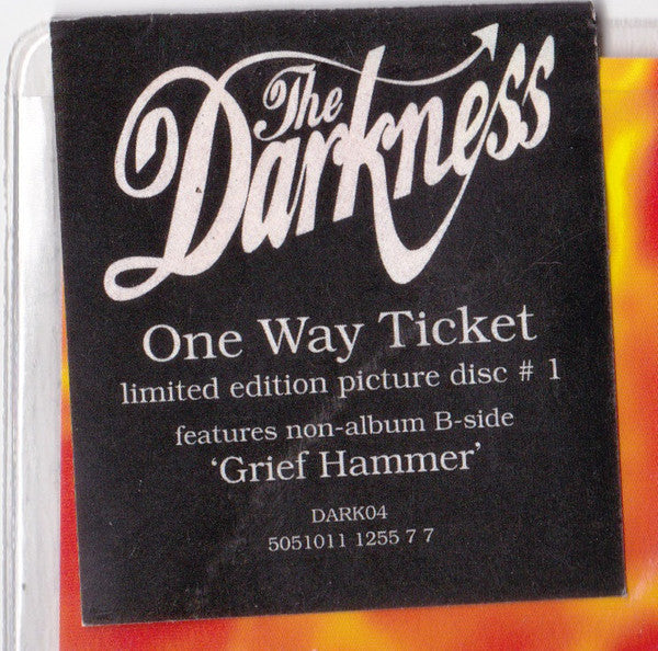 Darkness - One Way Ticket - Used Vinyl Record 7" image 5
