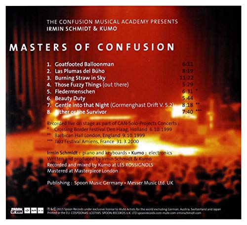 IRMIN SCHMIDT   KUMO - MASTERS OF CONFUSION - CD ALBUM image 2