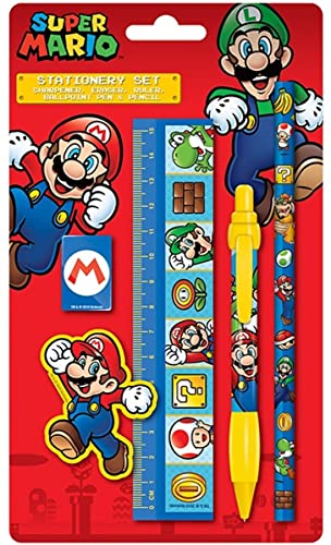 Super Mario - 5pc Stationery Set Group - Stationery Sets image 2