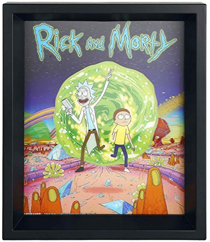 Rick And Morty (Portal) 10 x 8" 3D Lenticular Poster (Framed) - Non-bo image 2