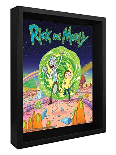 Rick And Morty (Portal) 10 x 8" 3D Lenticular Poster (Framed) - Non-bo image 3