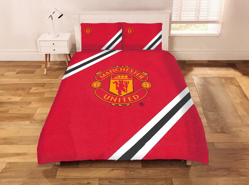 Manchester United FC - Core Stripe Double Duvet Set - Bed Linen image 3