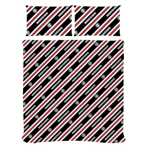 Manchester United FC - Core Stripe Double Duvet Set - Bed Linen image 4