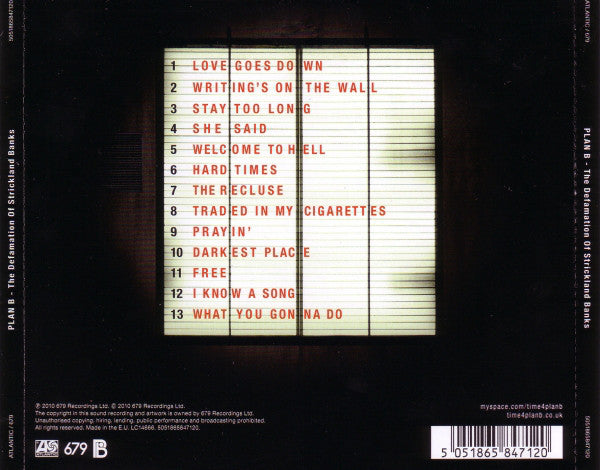 Plan B - Defamation Of Strickland Banks - Used CD image 2