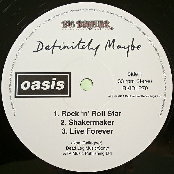 Oasis - Definitely Maybe - Vinyl Record image 5