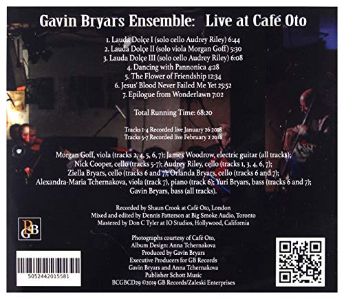 Gavin Bryars Ensembl - Live at Cafe Oto - CD image 2