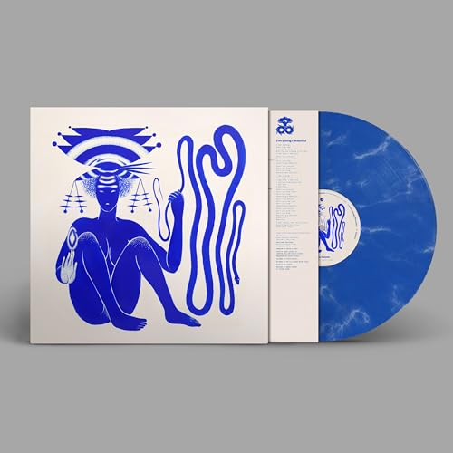 Hiatus Kaiyote - Love Heart Cheat Code LP Blue & white marbled coloure image 1