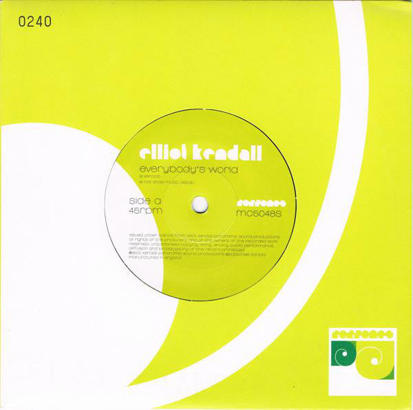 Elliot Kendall - Everybody's World - Used Vinyl Record 7" image 1
