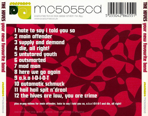 Hives - Your New Favourite Band - Used CD image 2