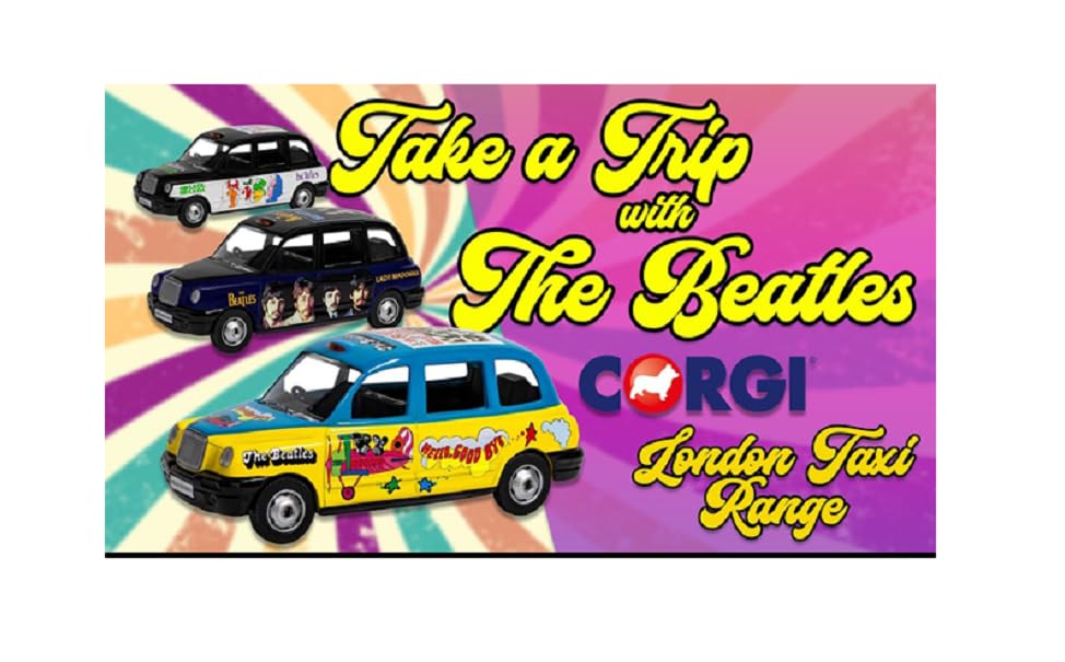 BEATLES - - London Taxi - Yellow Submarine Die Cast 1:36 Scale - Merch image 3