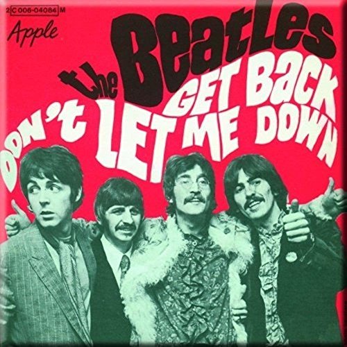 Beatles - Fridge Magnet: Get Back/Don't Let Me Down (Red) - TV Memorab image 2