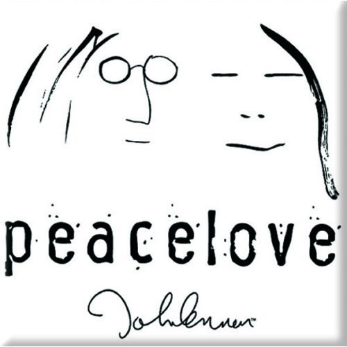 John Lennon - Fridge Magnet: Peace & Love - TV Memorabilia Fridge Magn image 2