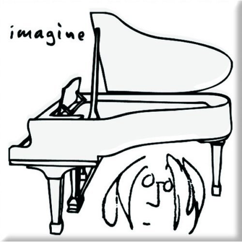 John Lennon - Fridge Magnet: Imagine - TV Memorabilia Fridge Magnets image 2