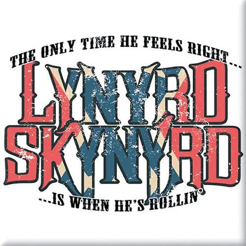 Lynyrd Skynyrd - Fridge Magnet: Only Time He Feels Right - TV Memorabi image 2