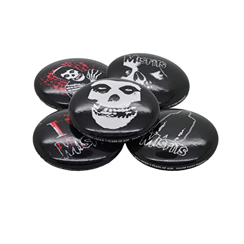 MISFITS - SKULL (BUTTON BADGE SET) - Other Football Memorabilia - PHM image 1