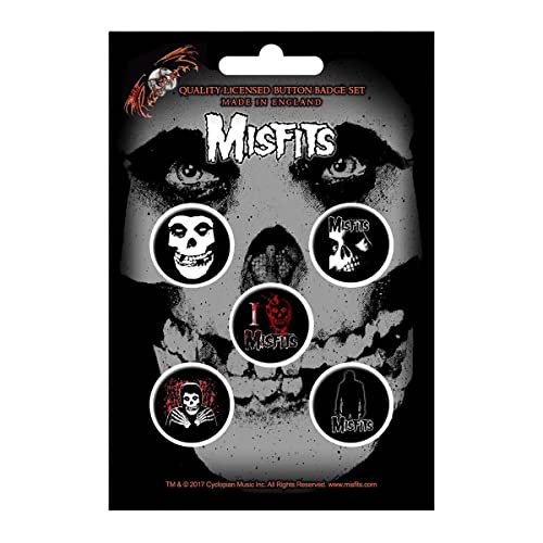 MISFITS - SKULL (BUTTON BADGE SET) - Other Football Memorabilia - PHM image 2