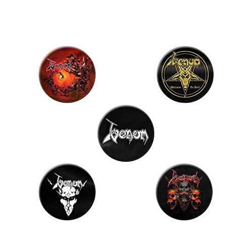 VENOM - BLACK METAL (BUTTON BADGE SET) - Other Football Memorabilia - image 1