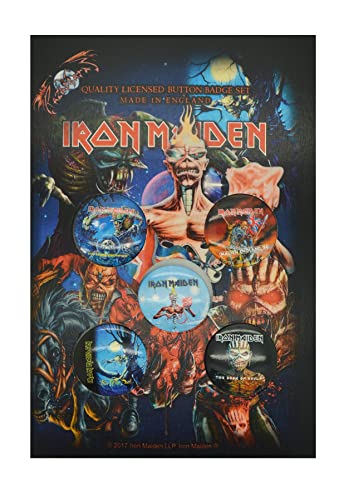 IRON MAIDEN - LATER ALBUMS (BUTTON BADGE SET) - Other Football Memorab image 2