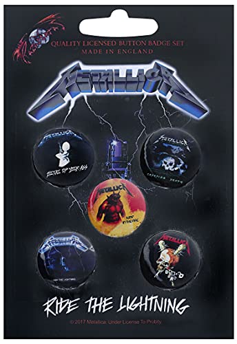 METALLICA - RIDE THE LIGHTNING (BUTTON BADGE SET) - Other Football Mem image 1