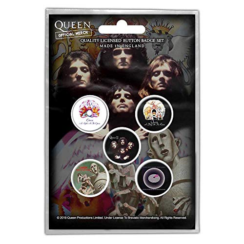 QUEEN - EARLY ALBUMS (BUTTON BADGE SET) - Other Football Memorabilia - image 1