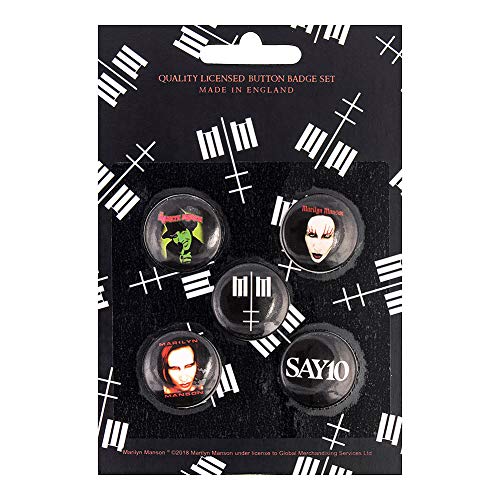 MARILYN MANSON - CROSS LOGO (BUTTON BADGE SET) - Other Football Memora image 1