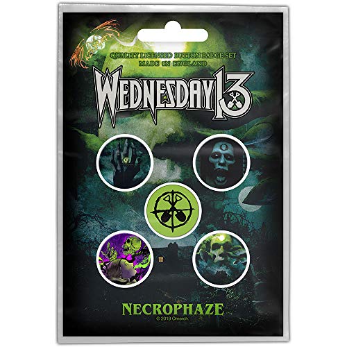 WEDNESDAY 13 - NECROPHAZE (BUTTON BADGE SET) - Other Football Memorabi image 1