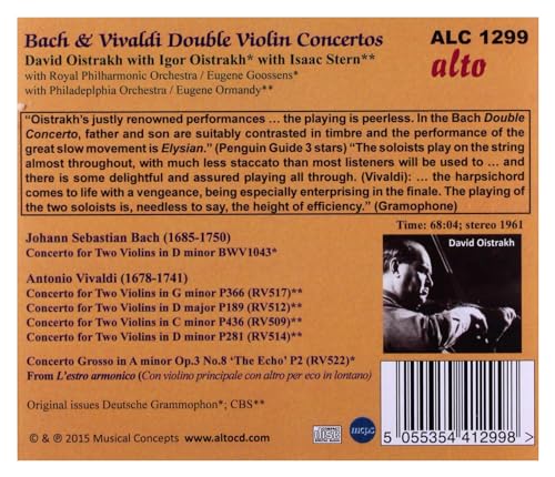 BACH & VIVALDI - DOPPELKONZERTE - CD image 2
