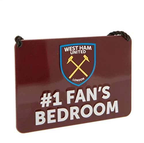 West Ham United FC - Bedroom Sign No1 Fan - Metal Signs image 2