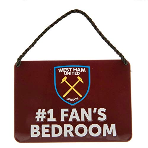 West Ham United FC - Bedroom Sign No1 Fan - Metal Signs image 3