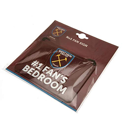 West Ham United FC - Bedroom Sign No1 Fan - Metal Signs image 4
