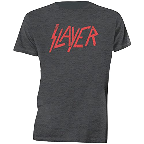 Slayer - tshirt - Unisex - Short Sleeves - Distressed Logo - Medium image 2