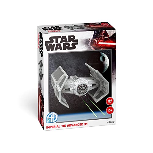 STAR WARS - Imperial Tie Advanced X1 Fighter (160Pc) 3D Jigsaw Puzzle image 2