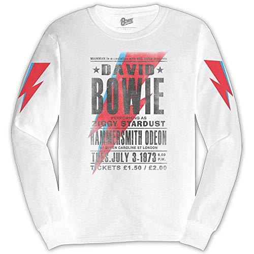 David Bowie - tshirt - Unisex - Long Sleeves - Hammersmith  - 2X-Large