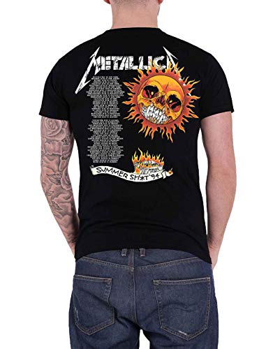 METALLICA - FLAMING SKULL T - tshirt - TSFB - Size L image 2