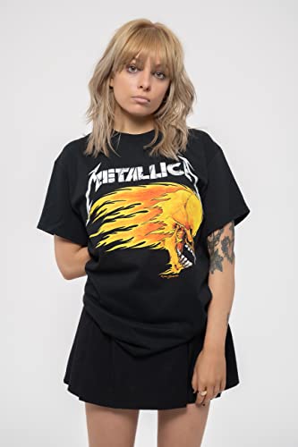 METALLICA - FLAMING SKULL T - tshirt - TSFB - Size L image 5