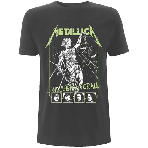 Metallica - tshirt - Unisex - Short Sleeves - Justice Faces - Small